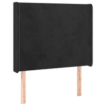 Hoofdbord Met Randen 103X16X118/128 Cm Fluweel Zwart