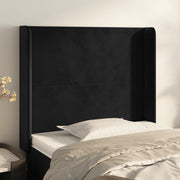 Hoofdbord 103x16x118/128 cm fluweel zwart