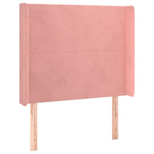 Hoofdbord Met Randen 103X16X118/128 Cm Fluweel Roze