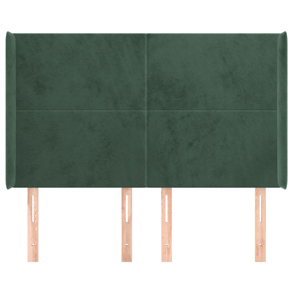 Hoofdbord Met Randen Fluweel 147 x 16 x 118/128 cm