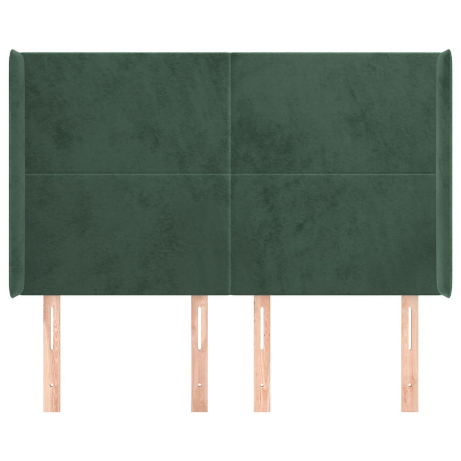 Hoofdbord Met Randen Fluweel 147 x 16 x 118/128 cm