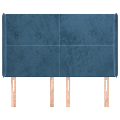 Hoofdbord Met Randen Fluweel 147 x 16 x 118/128 cm