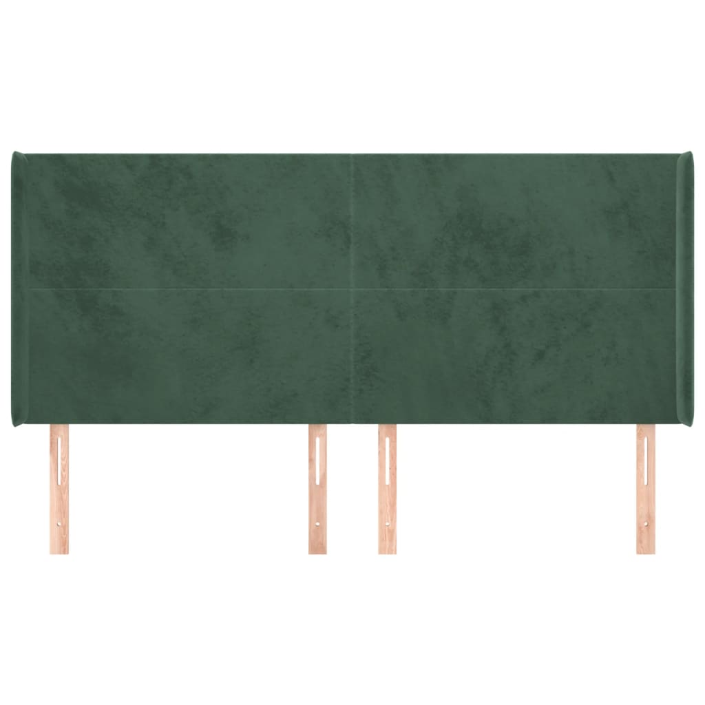 Hoofdbord Met Randen Fluweel 163 x 16 x 118/128 cm