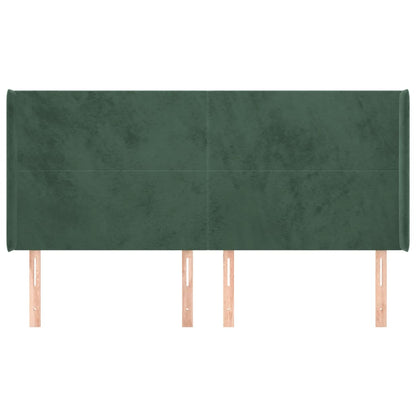 Hoofdbord Met Randen Fluweel 163 x 16 x 118/128 cm