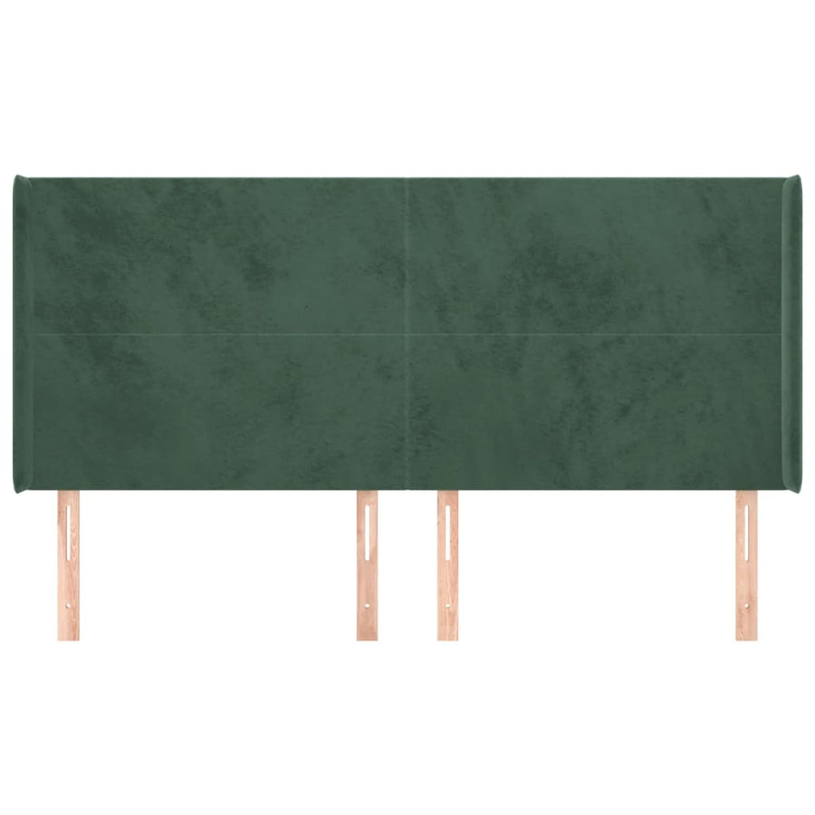 Hoofdbord Met Randen Fluweel 163 x 16 x 118/128 cm