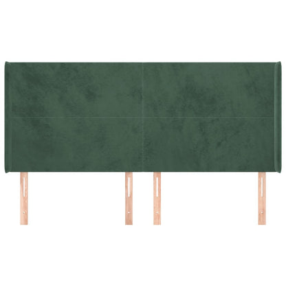 Hoofdbord Met Randen Fluweel 183 x 16 x 118/128 cm