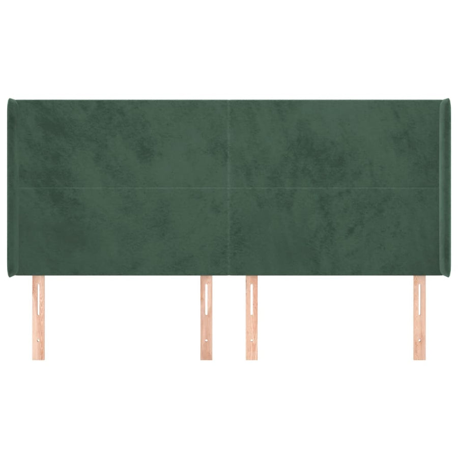 Hoofdbord Met Randen Fluweel 183 x 16 x 118/128 cm