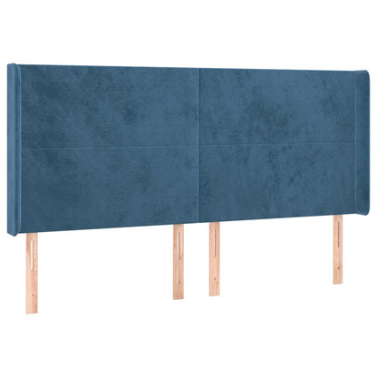 Hoofdbord Met Randen Fluweel 183 x 16 x 118/128 cm