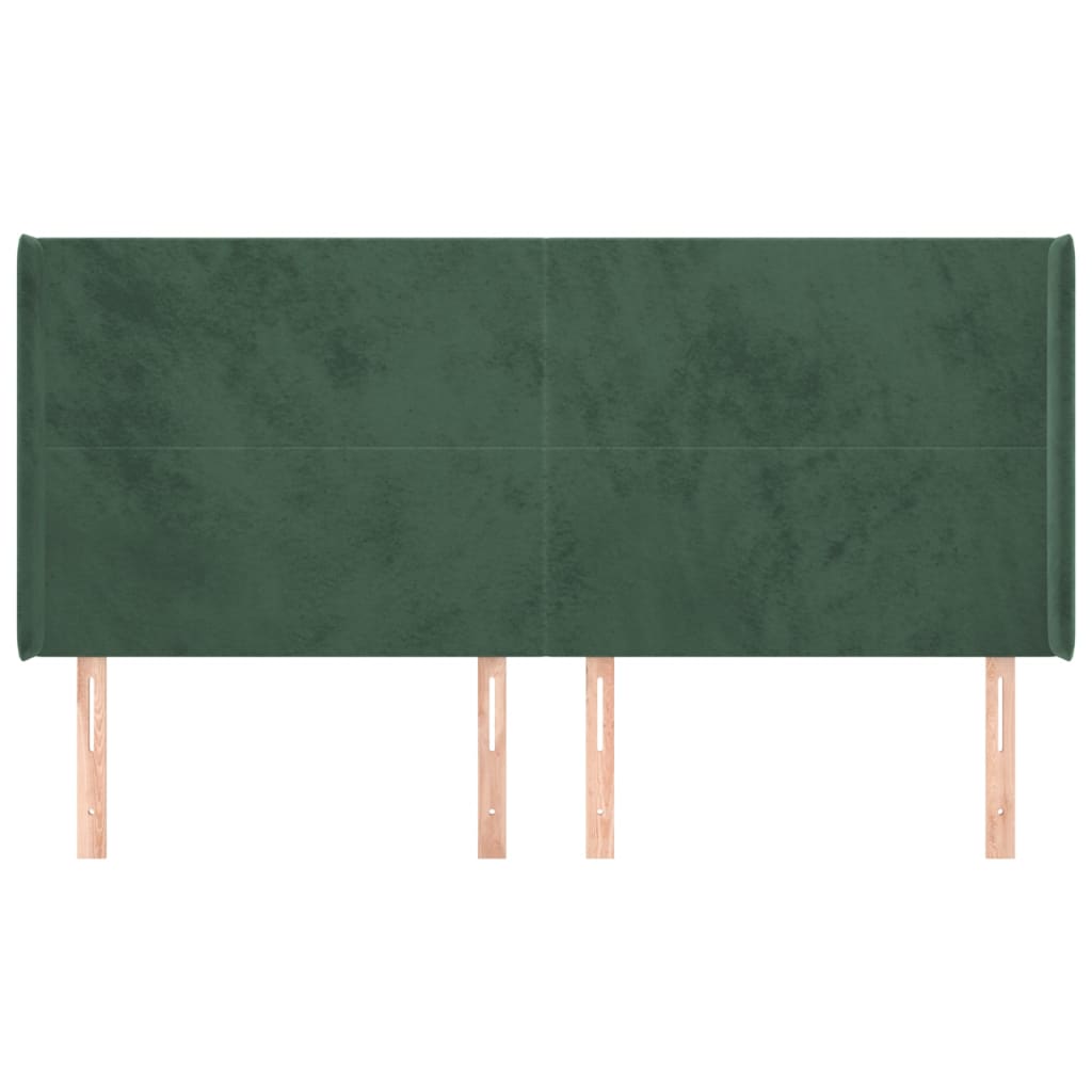 Hoofdbord Met Randen Fluweel 203 x 16 x 118/128 cm