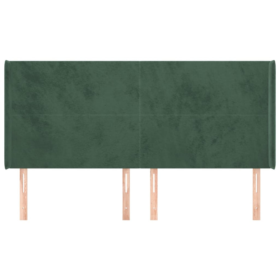 Hoofdbord Met Randen Fluweel 203 x 16 x 118/128 cm