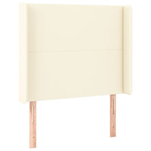 Hoofdbord Met Randen Kunstleer Kleurig 83 x 16 x 118/128 cm Crème