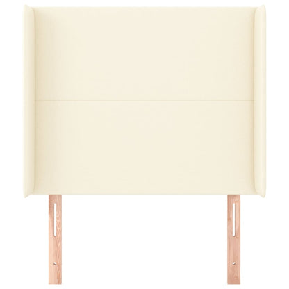 Hoofdbord Met Randen Kunstleer Kleurig 83 x 16 x 118/128 cm Crème