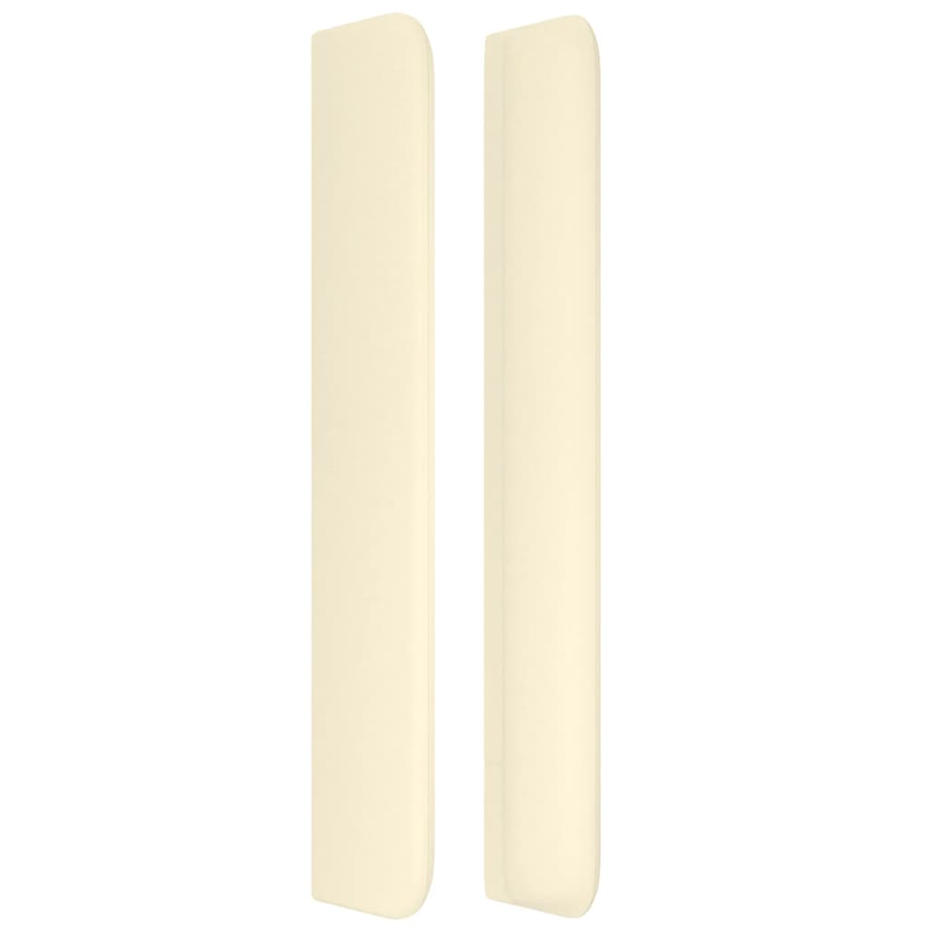 Hoofdbord Met Randen Kunstleer Kleurig 83 x 16 x 118/128 cm Crème