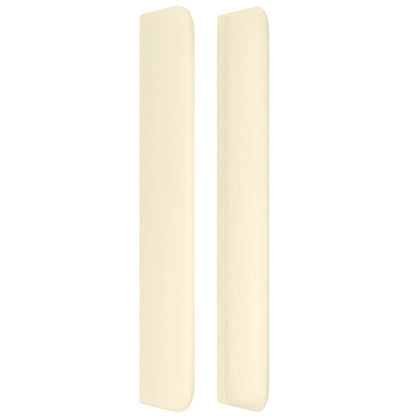 Hoofdbord Met Randen Kunstleer Kleurig 83 x 16 x 118/128 cm Crème