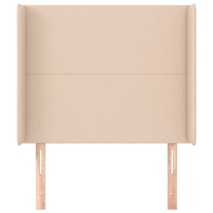 Hoofdbord met randen 83x16x118/128 cm kunstleer cappuccinokleur 83 x 16 x 118/128 cm Cappuccino