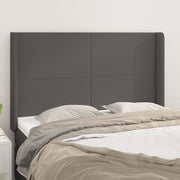 Hoofdbord 147x16x118/128 cm kunstleer grijs