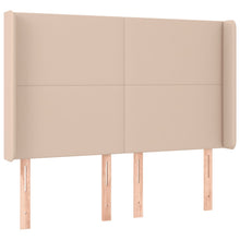 Hoofdbord met randen 147x16x118/128cm kunstleer cappuccinokleur 147 x 16 x 118/128 cm Cappuccino