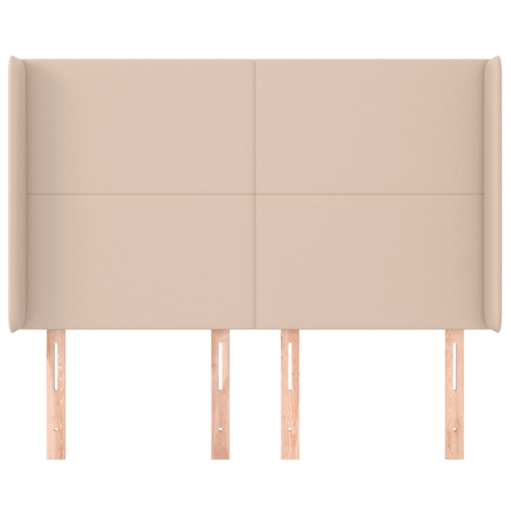 Hoofdbord met randen 147x16x118/128cm kunstleer cappuccinokleur 147 x 16 x 118/128 cm Cappuccino