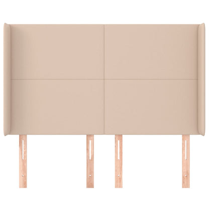 Hoofdbord met randen 147x16x118/128cm kunstleer cappuccinokleur 147 x 16 x 118/128 cm Cappuccino