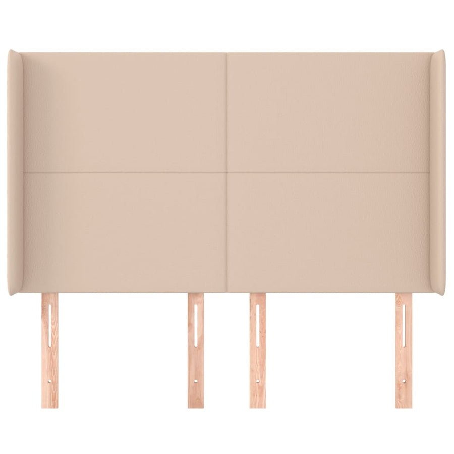 Hoofdbord met randen 147x16x118/128cm kunstleer cappuccinokleur 147 x 16 x 118/128 cm Cappuccino