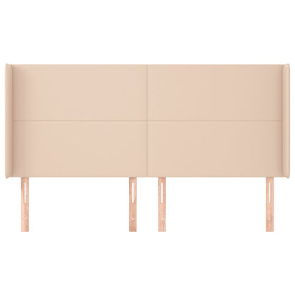 Hoofdbord met randen 163x16x118/128cm kunstleer cappuccinokleur 163 x 16 x 118/128 cm Cappuccino