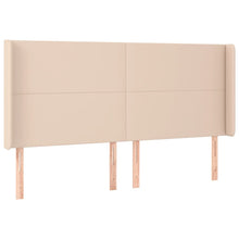 Hoofdbord met randen 183x16x118/128cm kunstleer cappuccinokleur