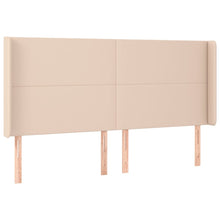 Hoofdbord met randen 203x16x118/128cm kunstleer cappuccinokleur 203 x 16 x 118/128 cm Cappuccino