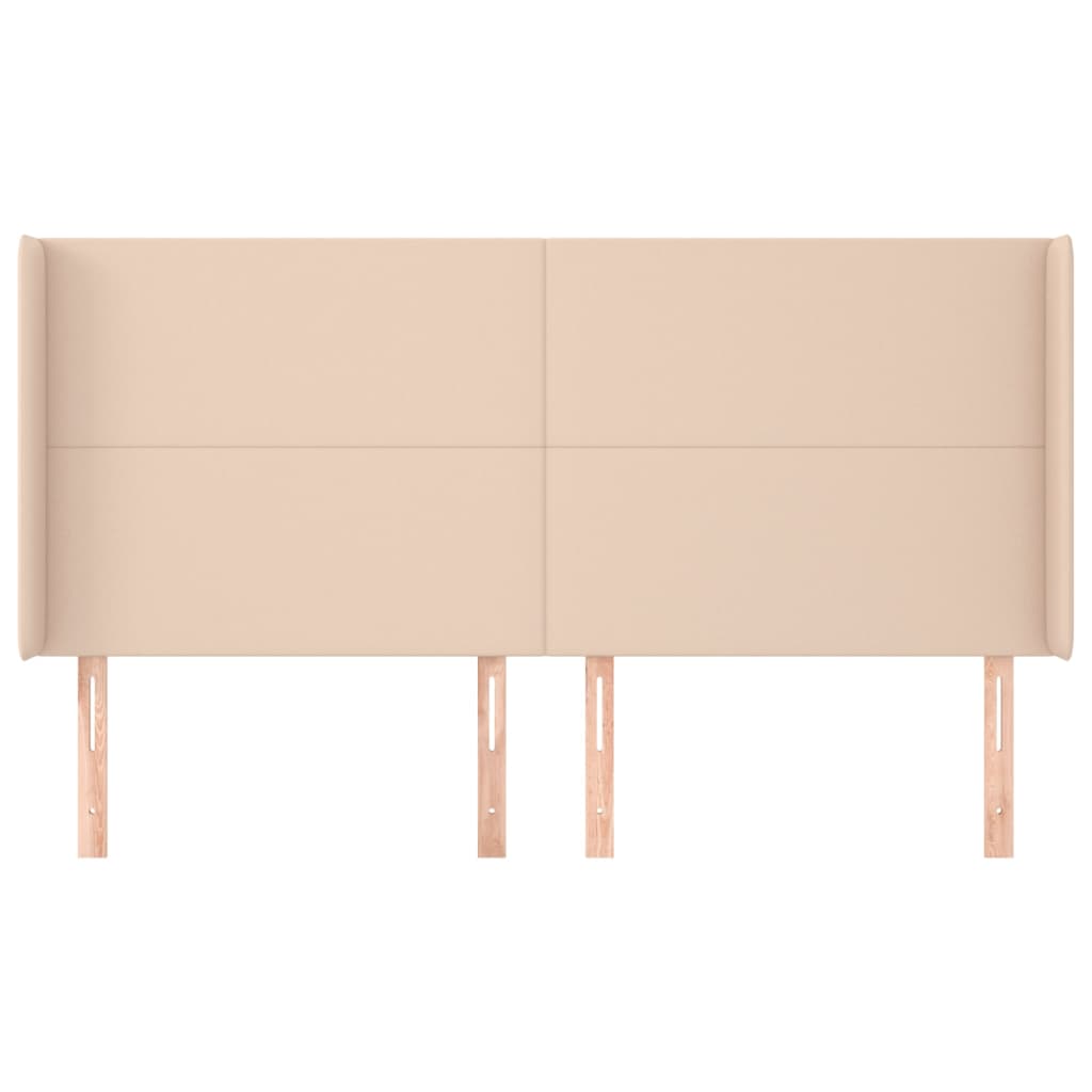 Hoofdbord met randen 203x16x118/128cm kunstleer cappuccinokleur 203 x 16 x 118/128 cm Cappuccino