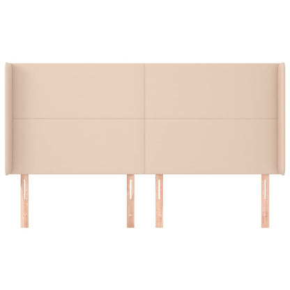 Hoofdbord met randen 203x16x118/128cm kunstleer cappuccinokleur 203 x 16 x 118/128 cm Cappuccino