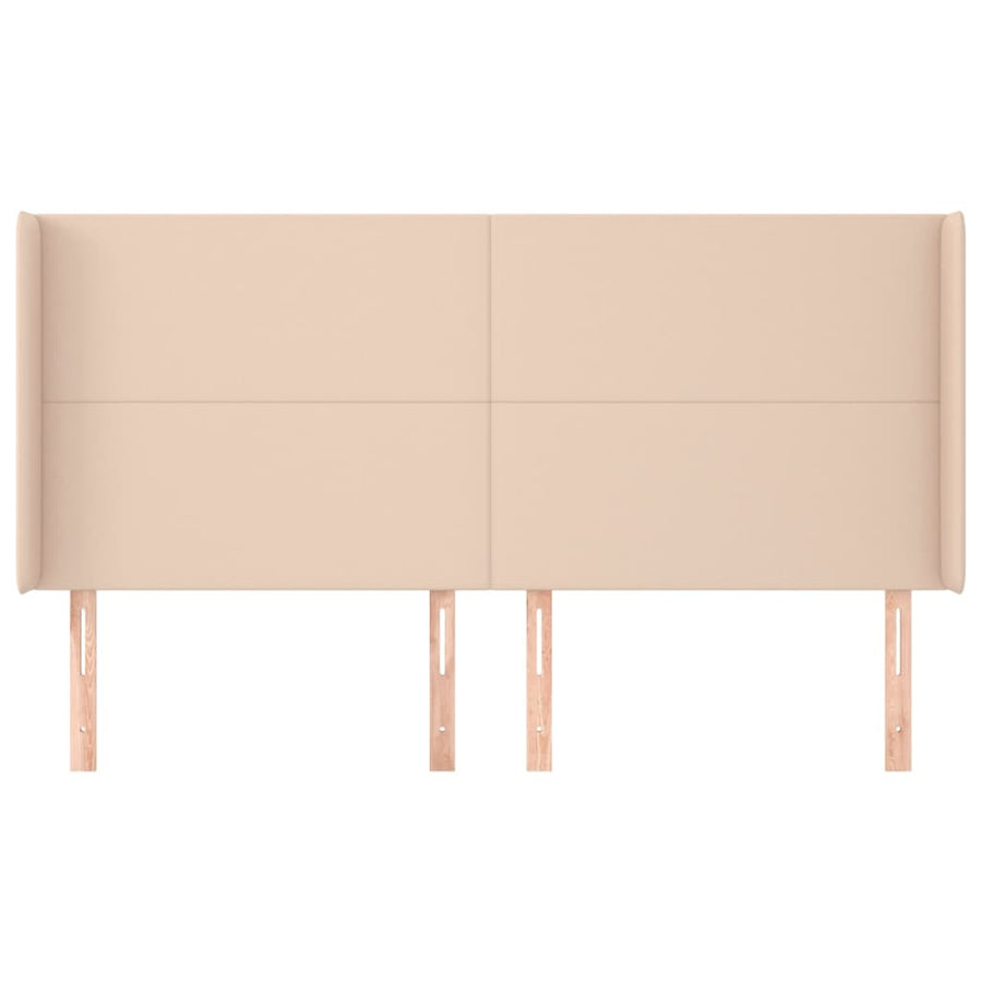 Hoofdbord met randen 203x16x118/128cm kunstleer cappuccinokleur 203 x 16 x 118/128 cm Cappuccino