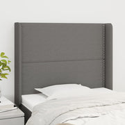 Hoofdbord 93x16x118/128 cm stof donkergrijs