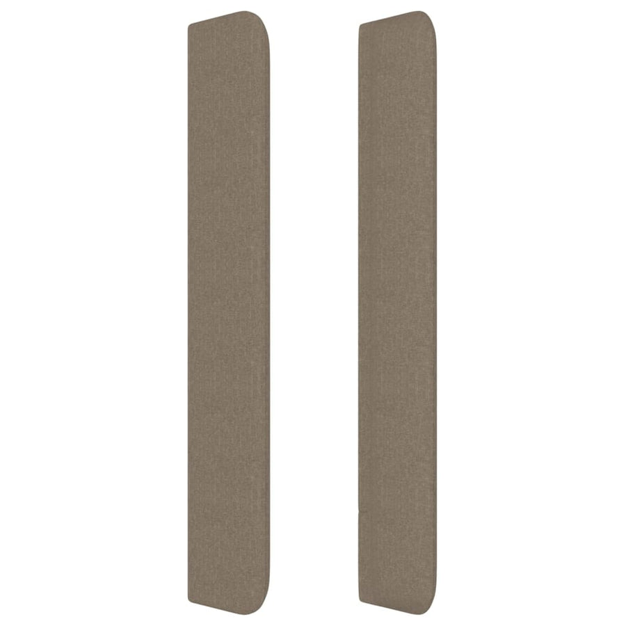 Hoofdbord Met Randen Stof Taupe 93 x 16 x 118/128 cm