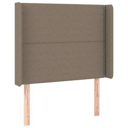 Hoofdbord Met Randen Stof Taupe 103 x 16 x 118/128 cm