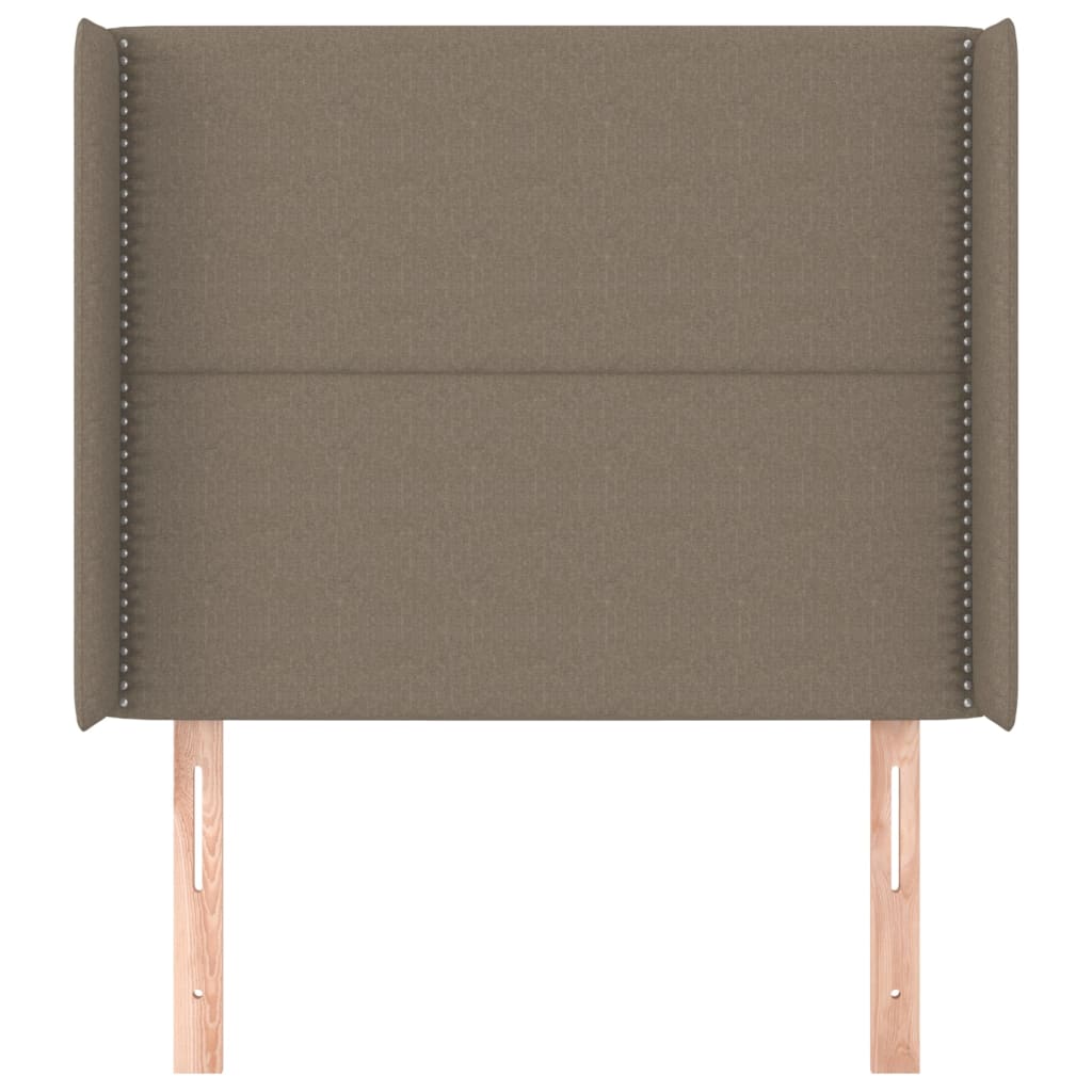 Hoofdbord Met Randen Stof Taupe 103 x 16 x 118/128 cm