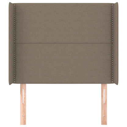 Hoofdbord Met Randen Stof Taupe 103 x 16 x 118/128 cm