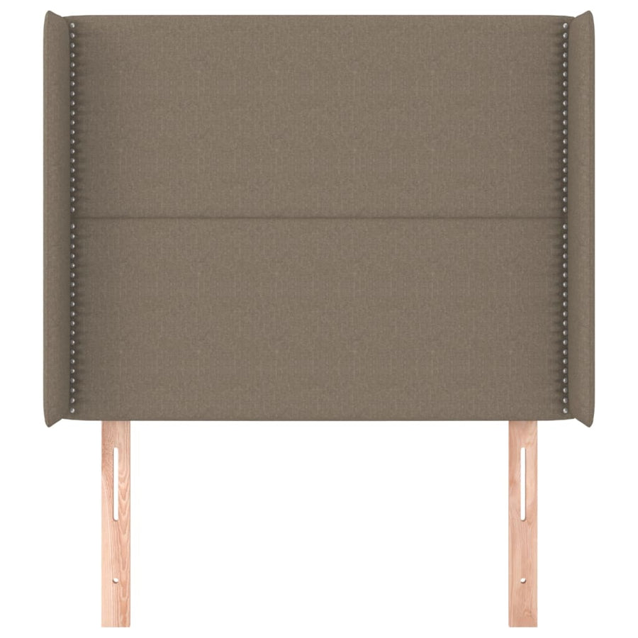 Hoofdbord Met Randen Stof Taupe 103 x 16 x 118/128 cm