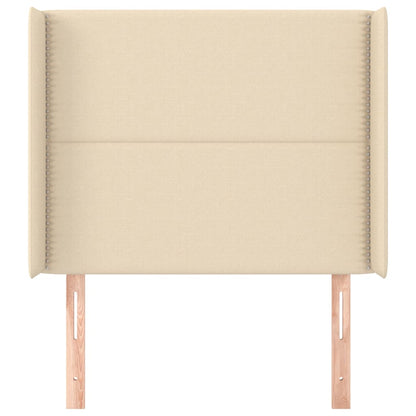Hoofdbord Met Randen Stof Kleurig Crème 103 x 16 x 118/128 cm