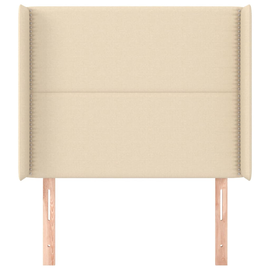 Hoofdbord Met Randen Stof Kleurig Crème 103 x 16 x 118/128 cm