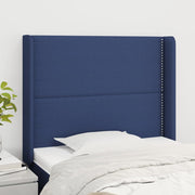 Hoofdbord 103x16x118/128 cm stof blauw