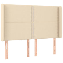 Hoofdbord Met Randen Stof Kleurig Crème 147 x 16 x 118/128 cm