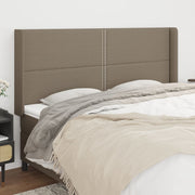 Hoofdbord 203x16x118/128 cm stof taupe