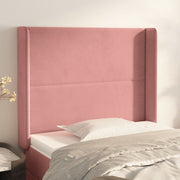 Hoofdbord 93x16x118/128 cm fluweel roze