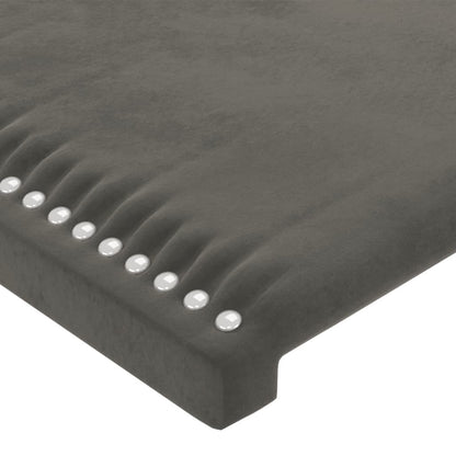 Hoofdbord met randen 183x16x118/128 cm fluweel donkergrijs 183 x 16 x 118/128 cm Donkergrijs