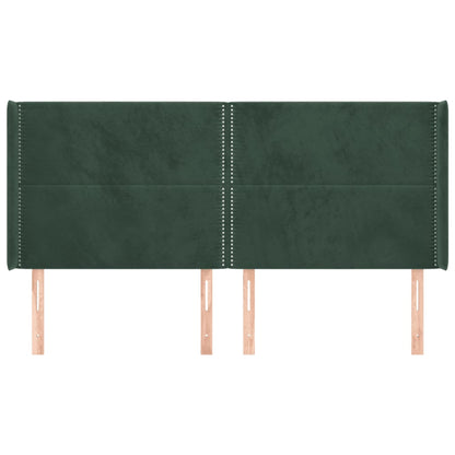 Hoofdbord Met Randen Fluweel 203 x 16 x 118/128 cm