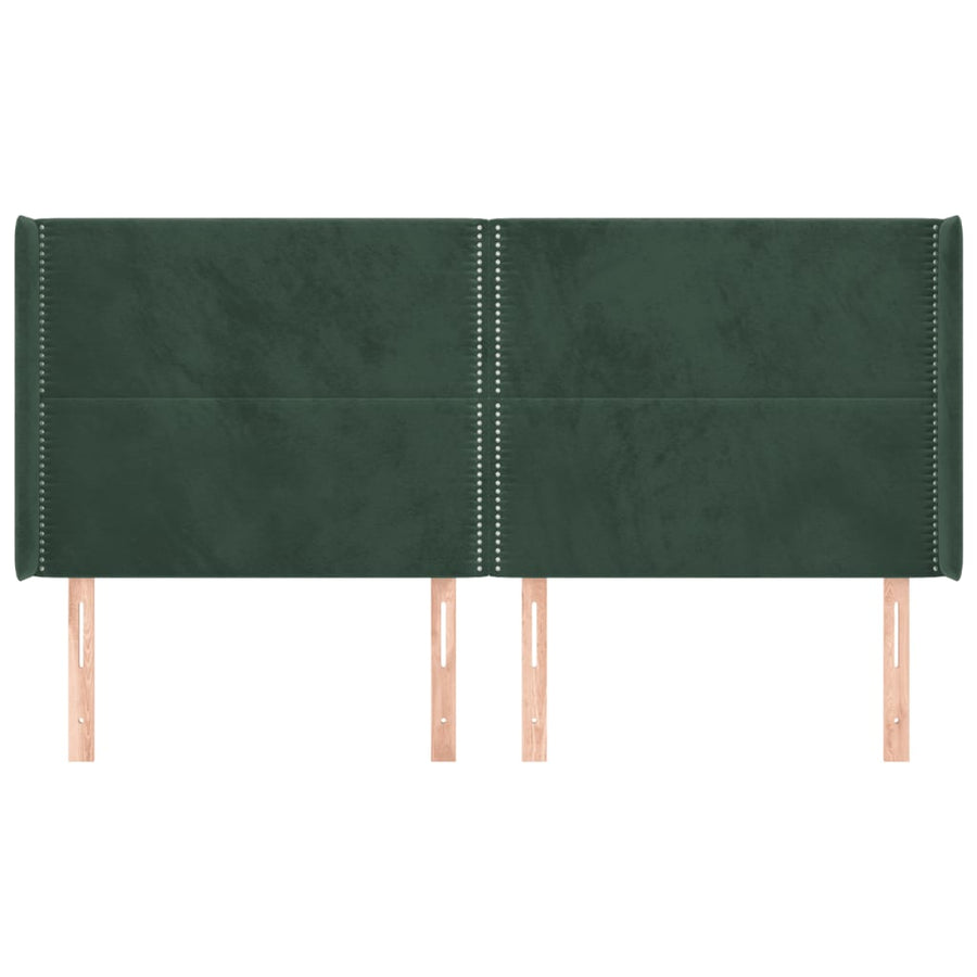 Hoofdbord Met Randen Fluweel 203 x 16 x 118/128 cm