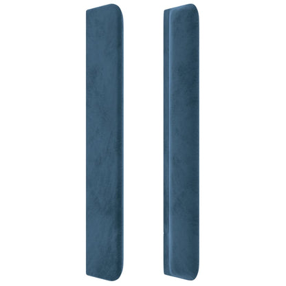 Hoofdbord Met Randen Fluweel 203 x 16 x 118/128 cm