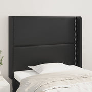 Hoofdbord 93x16x118/128 cm kunstleer zwart