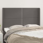 Hoofdbord 147x16x118/128 cm kunstleer grijs