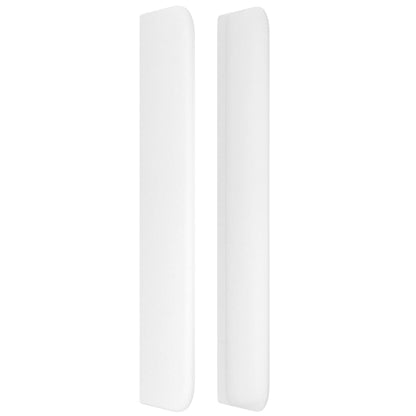 Hoofdbord met randen 183x16x118/128 cm kunstleer wit 183 x 16 x 118/128 cm Wit