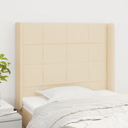 Hoofdbord stof crèmekleurig 83x16x118/128 cm